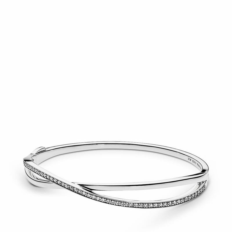 Pandora Entwined Bangle Bracelet Clearance NZ, Sterling Silver (930587-MKH)